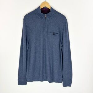 Ted Baker Sweatshirt Quarter Zip Pullover Men’s Size 5 London‎ Blue